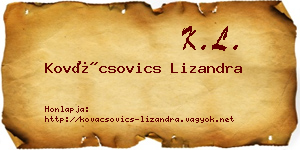 Kovácsovics Lizandra névjegykártya